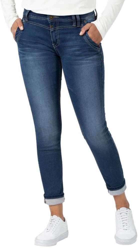 Timezone Damen Nalitz Slim Jeans 24W / 32L Blau (Blue Denim Wash 3041), 24W / 32L Blau (Blue Denim W