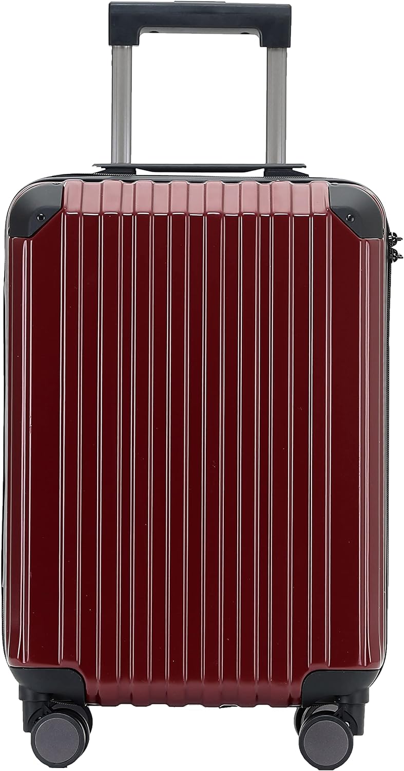 Münicase M816 TSA-Schloss Koffer Reisekoffer Trolley Kofferset Hardschale Boardcase Handgepäck (Wein