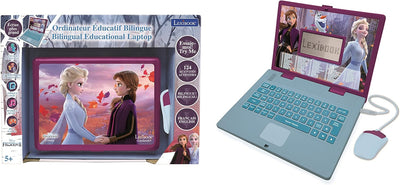 LEXIBOOK JC598FZi1 Disney Frozen 2-pädagogisches und zweisprachiges Laptop Französisch/Englisch Mädc