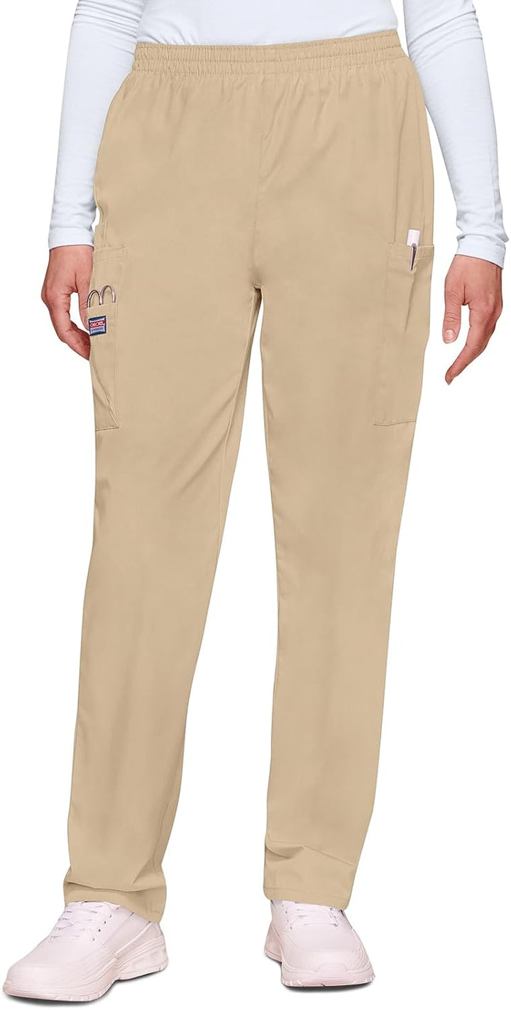 Cherokee Damen Workwear Cargo-Hose mit elastischer Taille Klassisch XS Khaki, XS Khaki