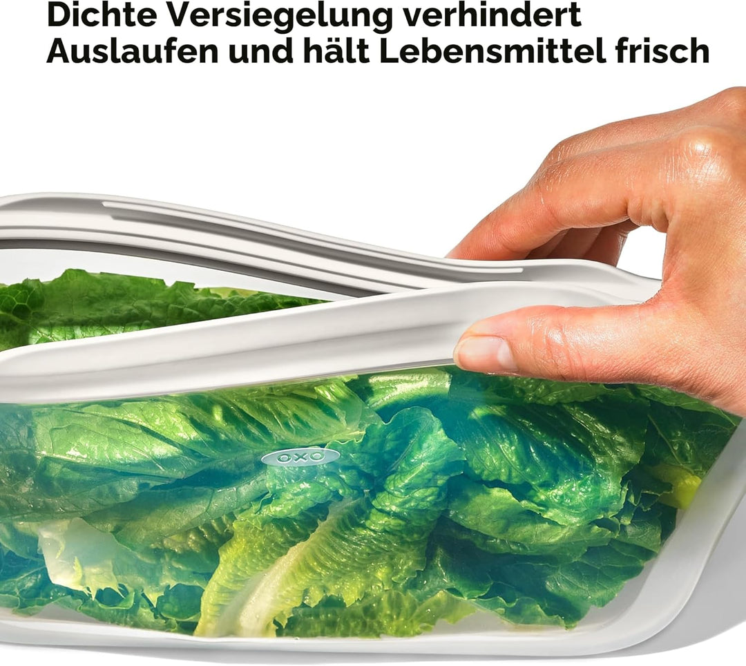 OXO Good Grips wiederverwendbarer Silikon-Beutel – Stand-Up Halbe Gallone (1,9 l) - Lagoon Lagoon St