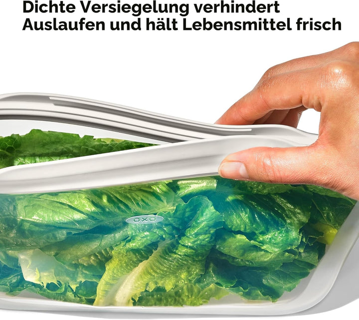 OXO Good Grips wiederverwendbarer Silikon-Beutel – Stand-Up Halbe Gallone (1,9 l) - Lagoon Lagoon St
