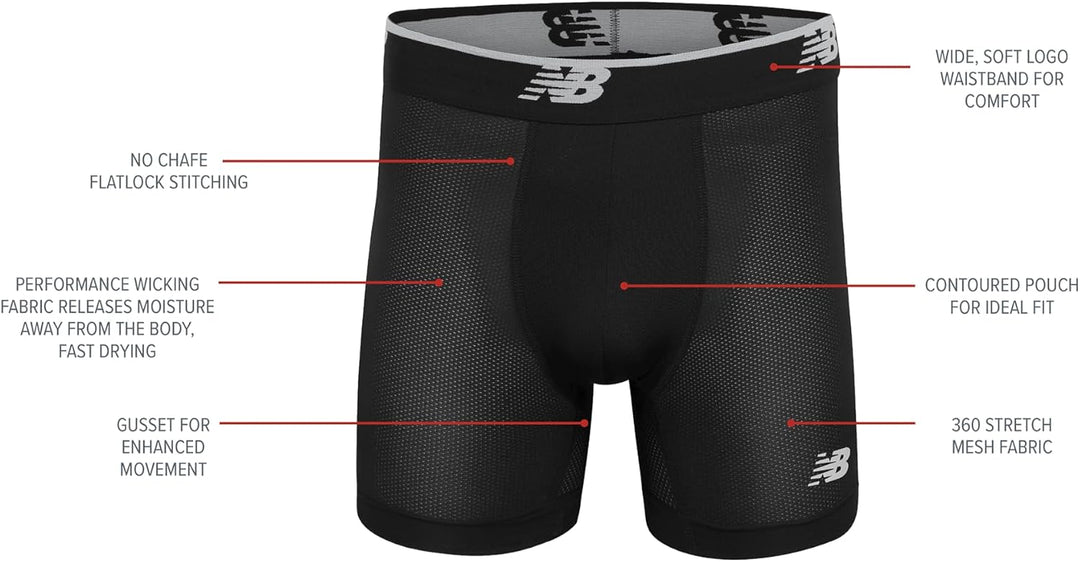 New Balance Herren Boxershorts S Team Royal/Hilite/Bolt, S Team Royal/Hilite/Bolt