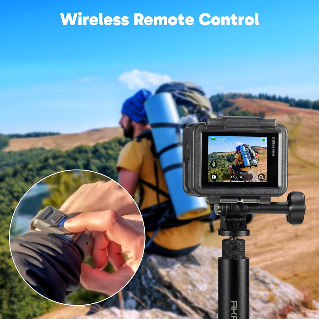 AKASO Action Cam 4K60FPS-Unterwasserkamera 20MP 60M Wasserdicht SuperSmooth Stabilisierung EIS 4.0,W