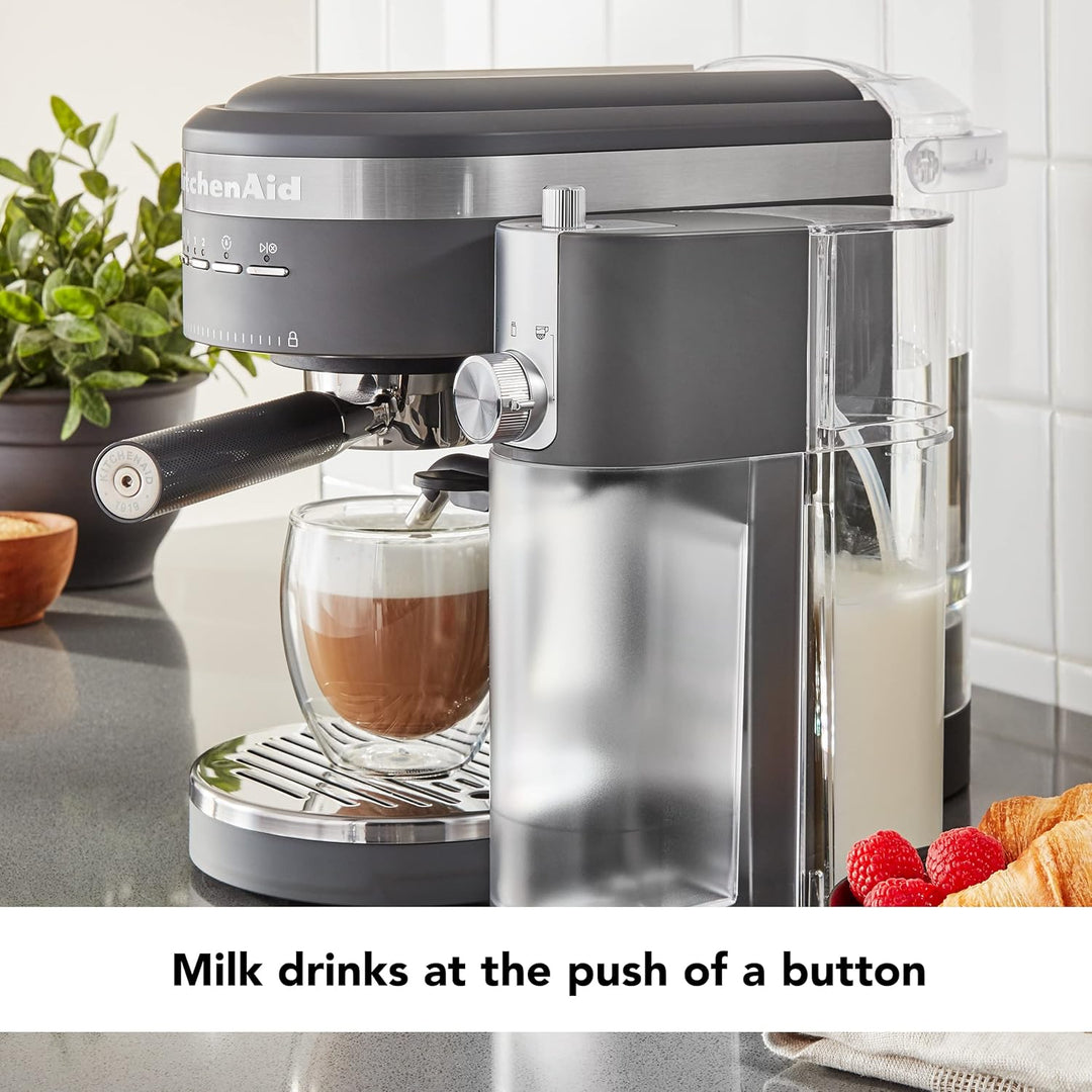 KitchenAid KESMK4DG Automatischer Milchaufschäumer-Aufsatz, Kunststoff, Kohlegrau matt