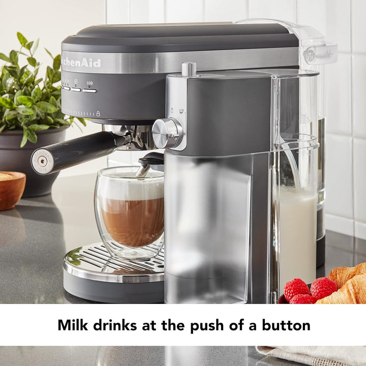 KitchenAid KESMK4DG Automatischer Milchaufschäumer-Aufsatz, Kunststoff, Kohlegrau matt