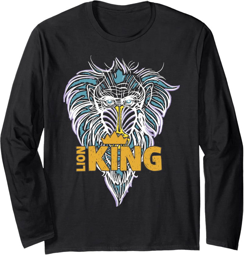 Disney The Lion King Pastel Rafiki Crown Logo Langarmshirt