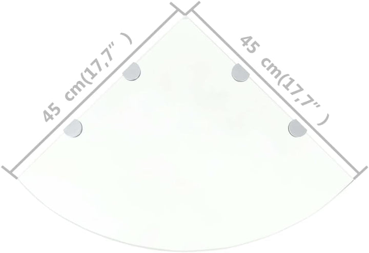 FIRBNUS Eckregal Badregal 2 STK. 45x45x0,8 cm Glasregalboden Regalboden Glas Bad Regal Glas Schweben