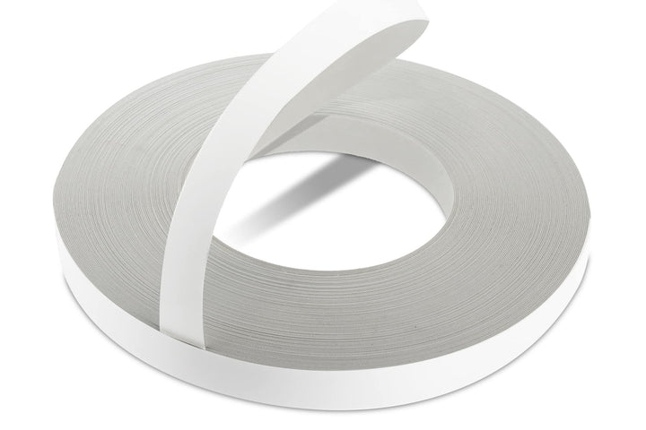 WoodPress® 22mm Mattweisse Melamin Kantenumleimer mit Schmelzkleber – 50m Industrielle Rolle – Einfa