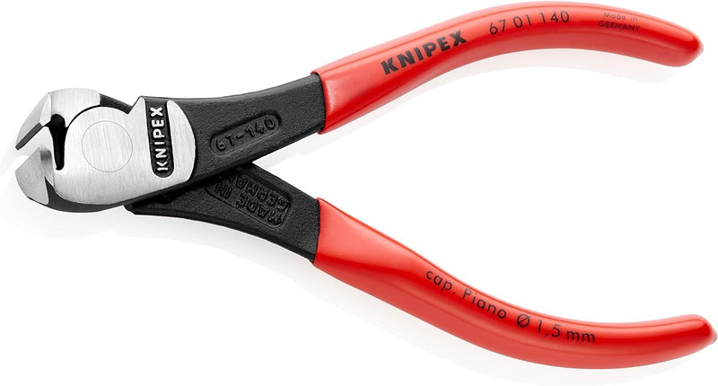 Knipex Kraft-Vornschneider schwarz atramentiert, mit Kunststoff überzogen 140 mm 67 01 140 140 mm at