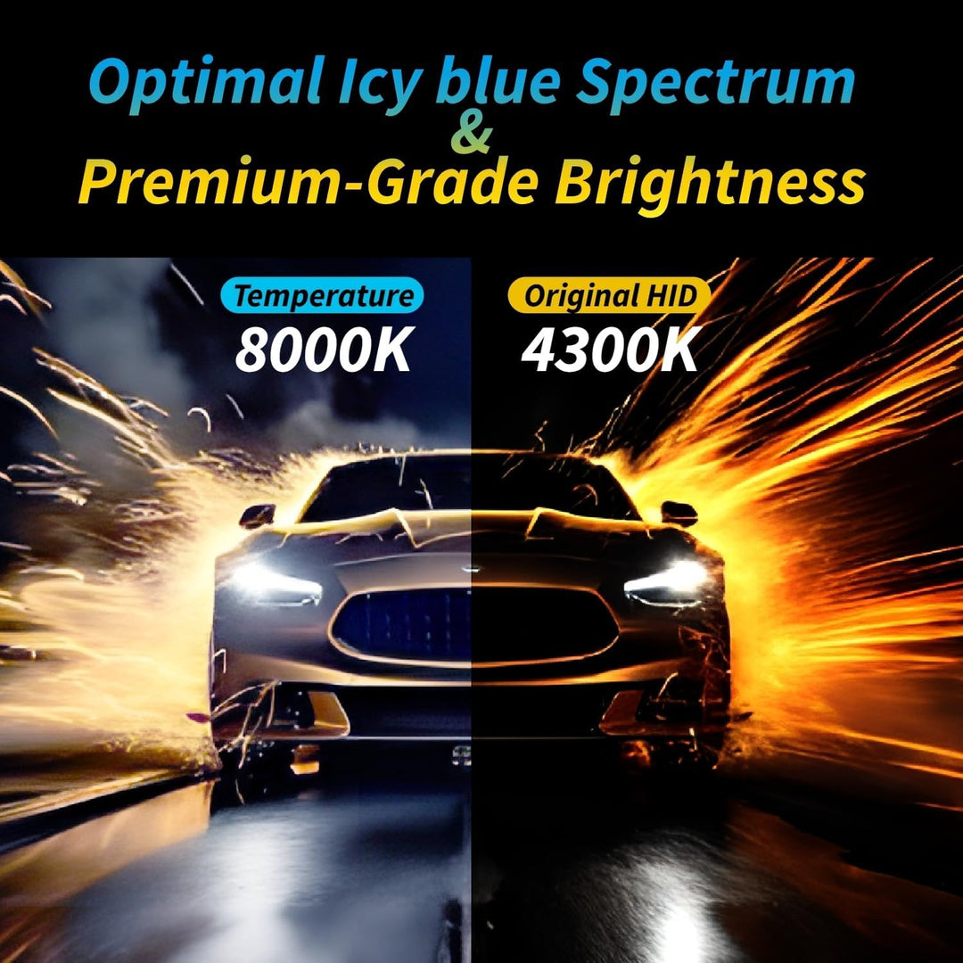 2 Pack D1S Xenon Brenner 8000K kaltes Blau Leicht Bläulich Hervorragende Helligkeit & Sicht Einfache