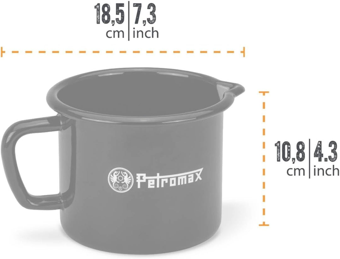 Petromax Emaille Milchtopf (1 Liter, schwarz) Schwarz 1 Liter, Schwarz 1 Liter