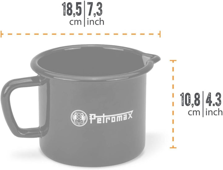 Petromax Emaille Milchtopf (1 Liter, schwarz) Schwarz 1 Liter, Schwarz 1 Liter