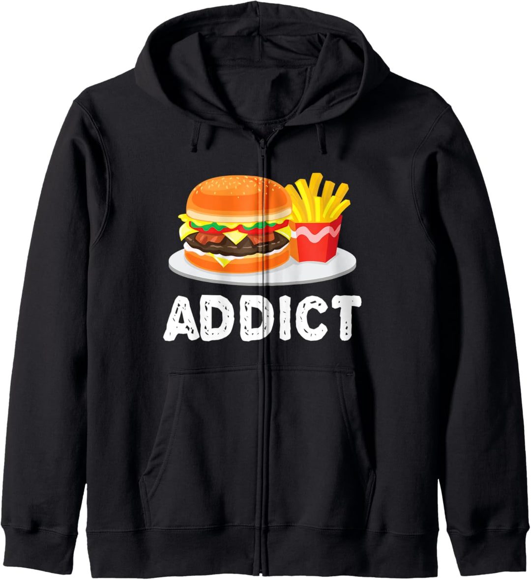 Bacon Cheeseburger Hamburger and French Fries Addict - Funny Kapuzenjacke