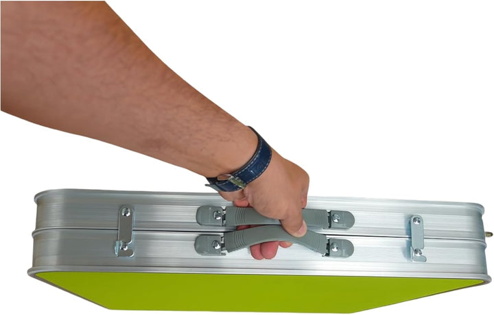 Generisch Faltbarer Campingtisch mit 4 Hockern – Klapptisch höhenverstellbar 54–71 cm – Aluminium Pi