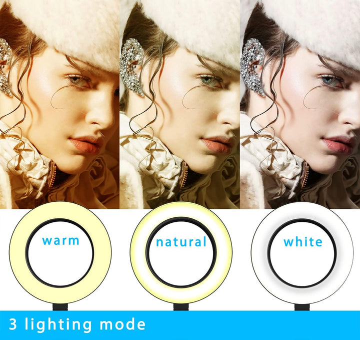 Overhead Stativ Handy mit Ringlicht, Flexibler Tisch Kamera Arm mit Licht, Flexible Tisch Kamera Arm