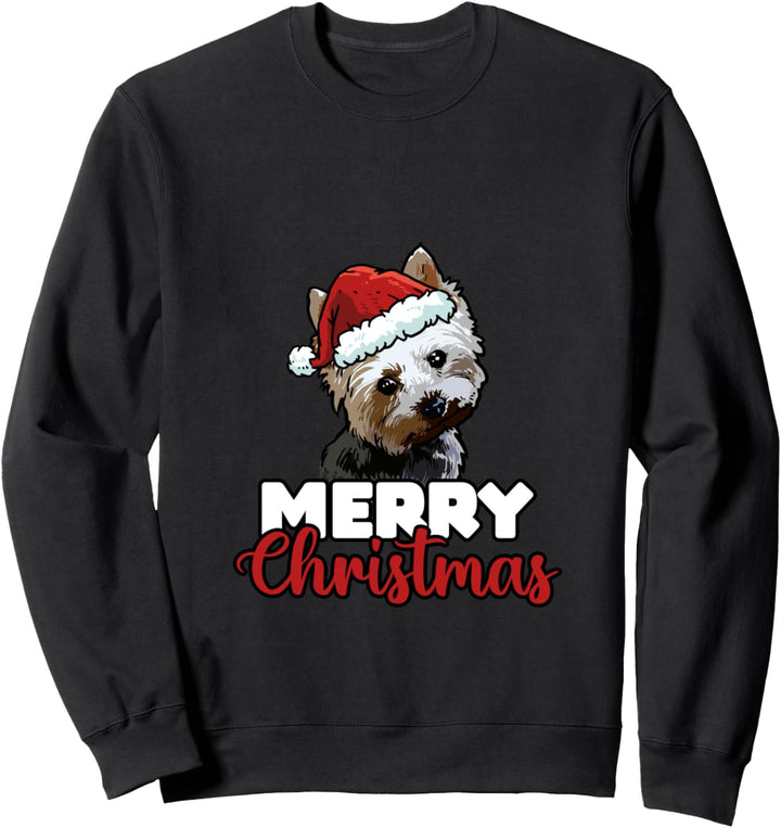 Merry Christmas Yorkshire Terrier Hundelieber Geschenk Sweatshirt