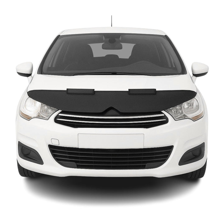 OMAC Haubenbra Steinschlagschutz Bonnet Bra kompatibel mit Citroen C4 2010-2020 Schwarz Halb Schwarz