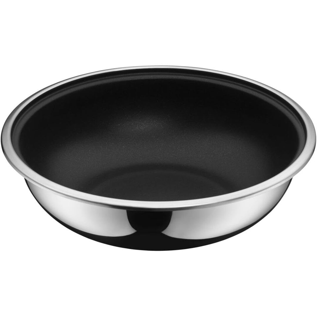 WMF Click&Serve Wokpfanne Induktion 26 cm, ohne Edelstahlgriff, Wok Edelstahl beschichtet, backofenf