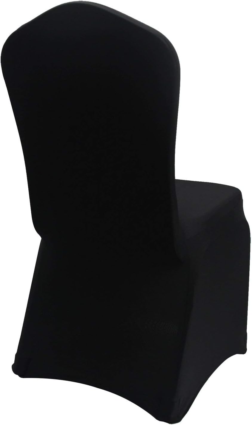 Spandex Universal Stuhlhussen Hochzeit – Banquet Hochzeit Esszimmer, Dekoration, Schwarz, Universal