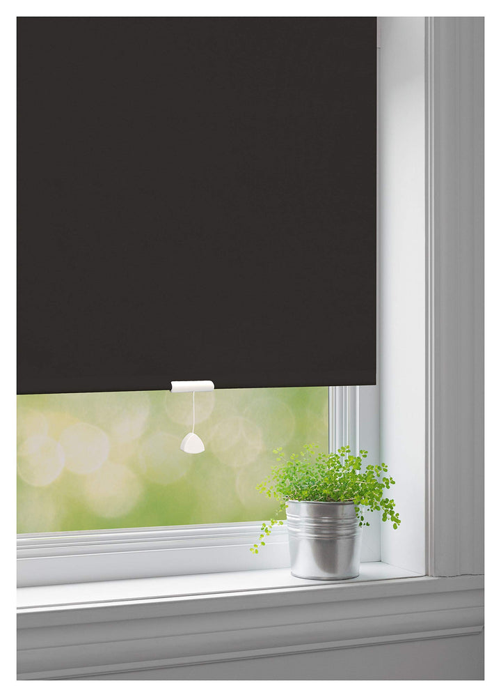 Springrollo Classic Mittelzugrollo Schnapprollo Rollo schwarz - Breite 60-220 cm Länge 180 cm und 23
