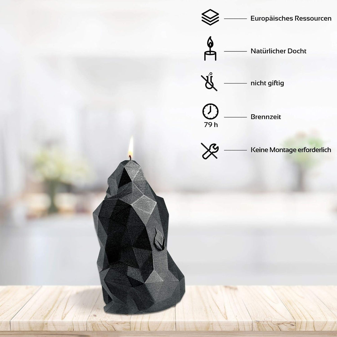 Candellana Handmade Gorilla Low-Poly Kerze Geschenk- Lustig - Dekorative Kerze - Home Décor - Gesche