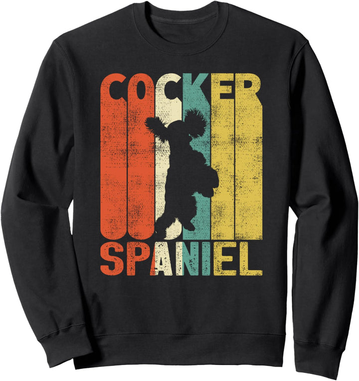 Retro Cocker Spaniel Vintage Hunde Geschenke Sweatshirt