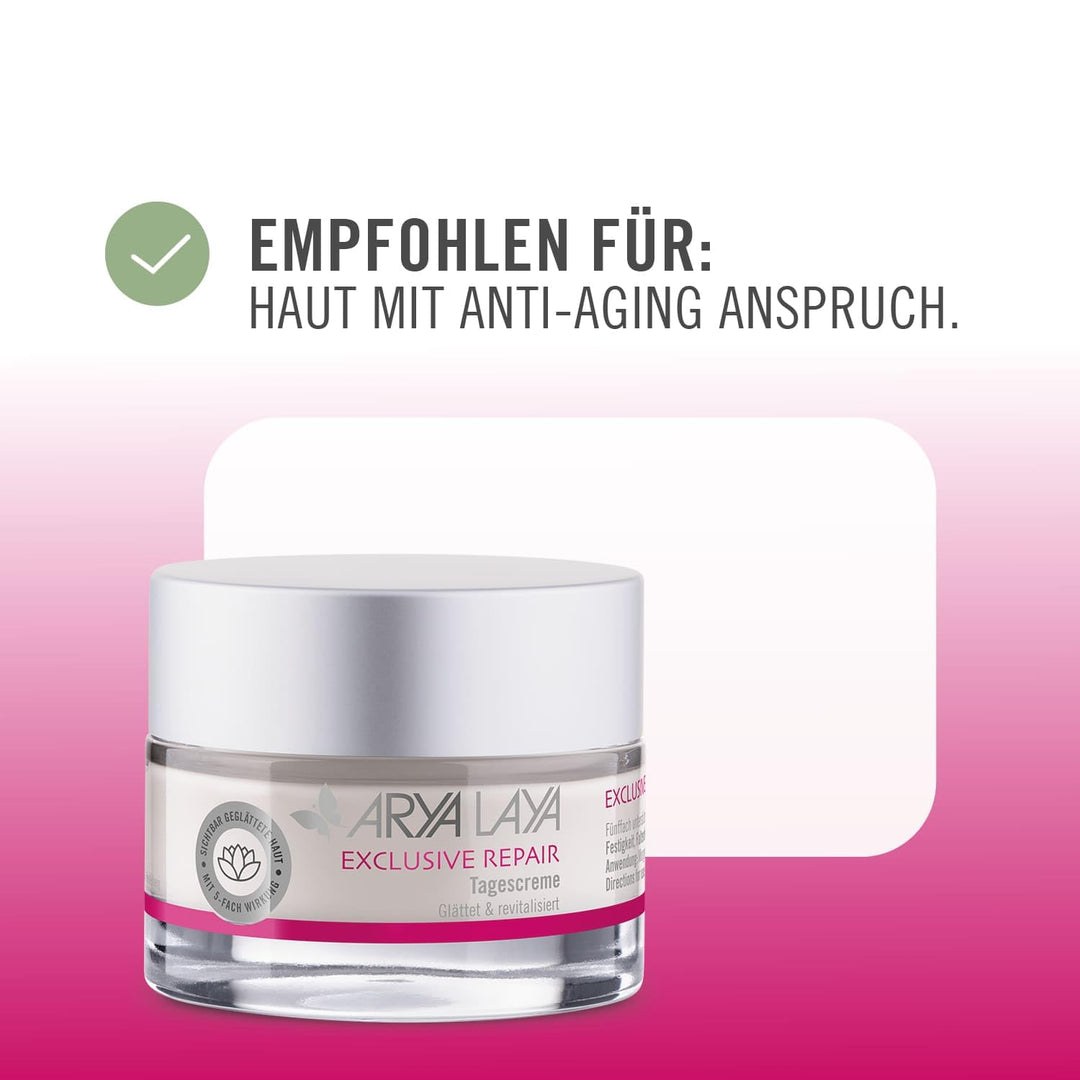 ARYA LAYA Exclusive Repair Tagescreme, 50 ml – Anti-Aging Creme für viele Hauttypen, Gesichts-Creme