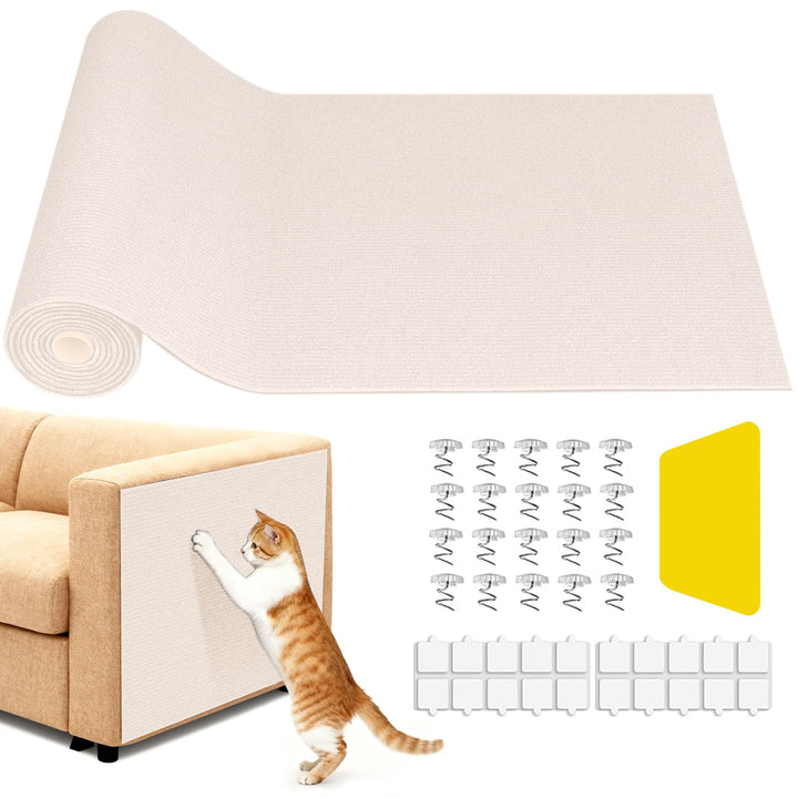 Kratzmatte Katze 40x200 cm Selbstklebende Katzenkratzmatte Kratzschutz DIY Kratzbrett Kratzteppich M