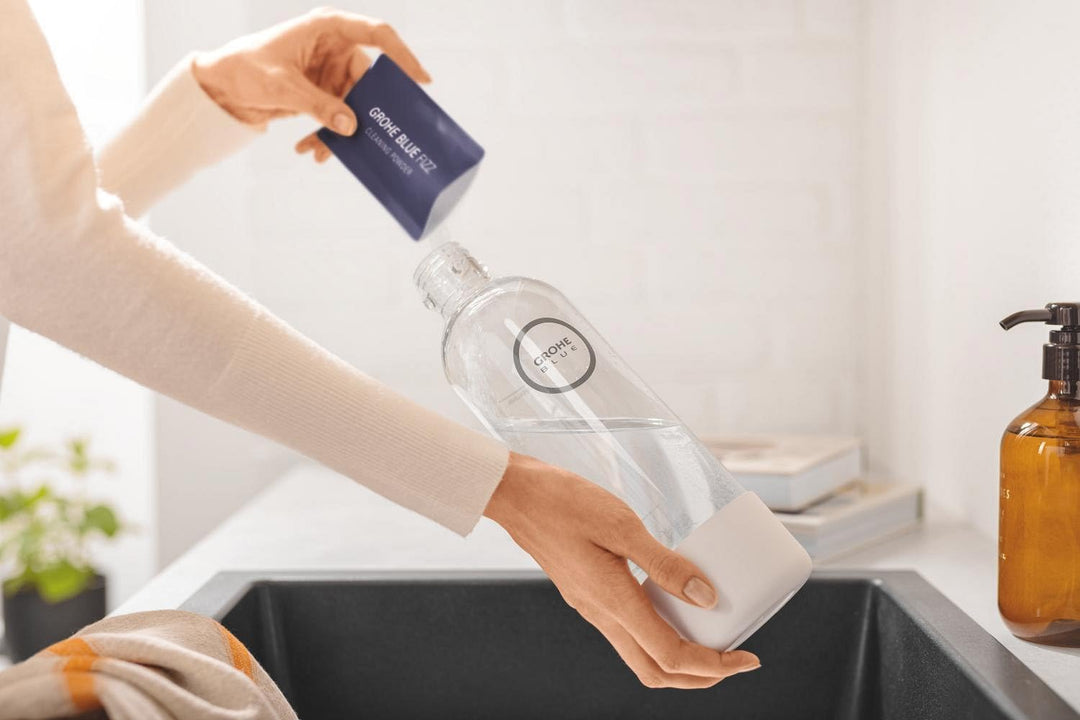 GROHE Blue Fizz, Reinigungspulver Set 8x35g (weniger als 5 Prozent nicht-ionisierte Tenside, kompati