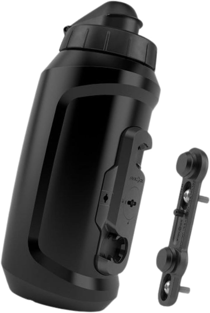 Fidlock Trinkflasche mit Verbindungsstück Twist transparent schwarz 600ml Schwarz 750 ml, Schwarz 75