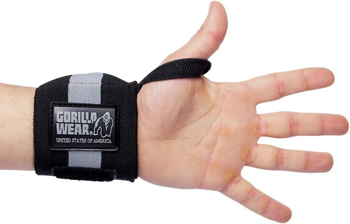 Gorilla Wear Wrist Wraps Ultra - schwarz/grau - Bodybuilding und Fitness Accessoire für Herren