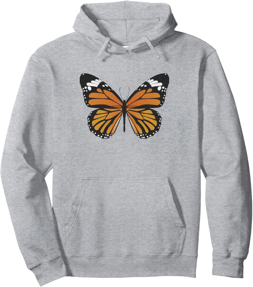 Monarch Butterfly Large Portrait Pullover Hoodie