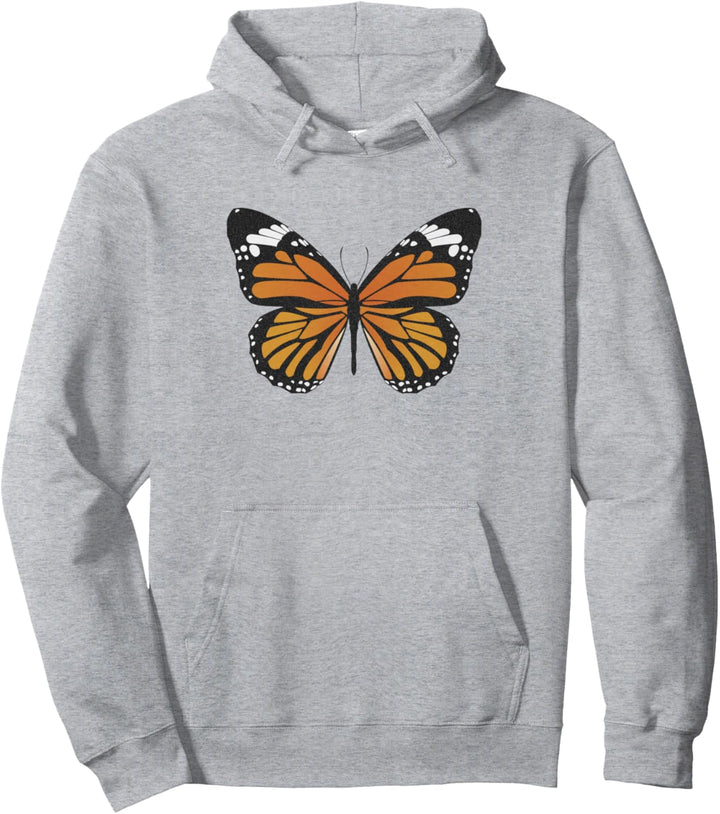 Monarch Butterfly Large Portrait Pullover Hoodie
