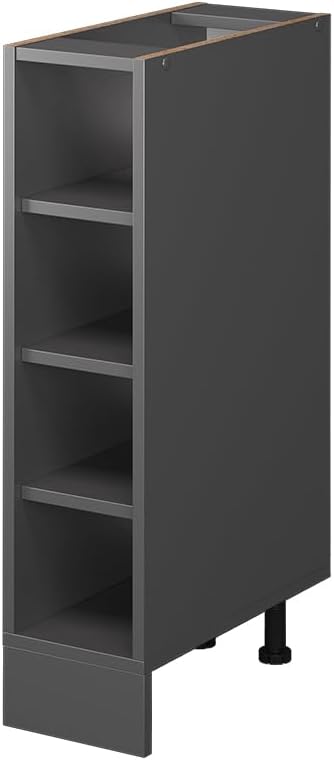 Vicco Küchenregal R-Line, Anthrazit/Anthrazit, 20 cm ohne Arbeitsplatte Anthrazit Regalunterschrank