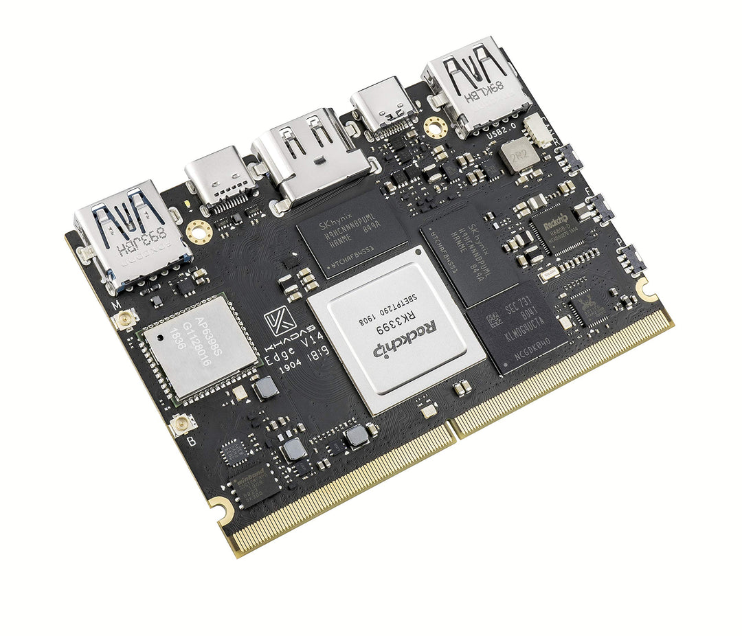 khadas Edge Max Rockchip RK3399 Single Board Computer, ARM MALI-T860MP4 GPU, 4K VP9 und 4K 10Bits H2