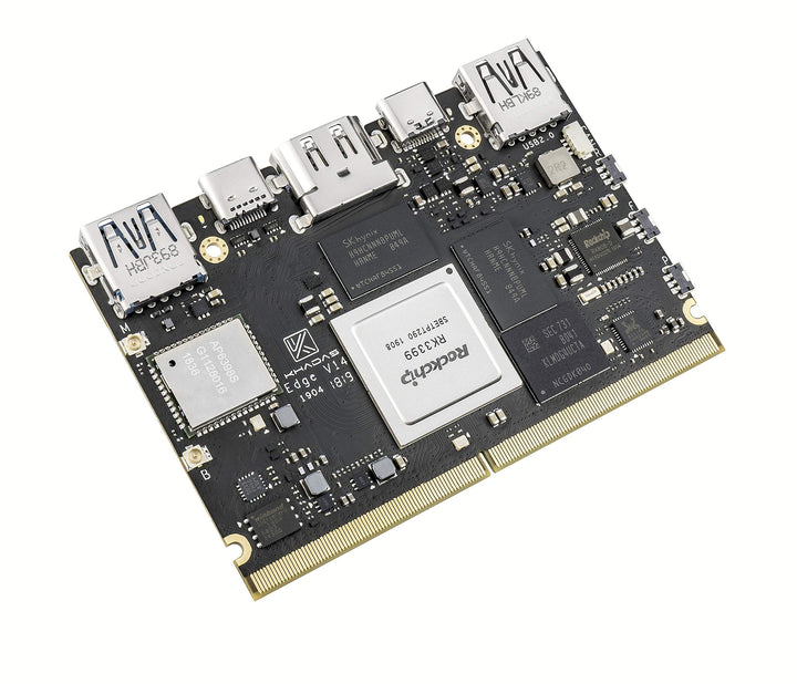 khadas Edge Max Rockchip RK3399 Single Board Computer, ARM MALI-T860MP4 GPU, 4K VP9 und 4K 10Bits H2