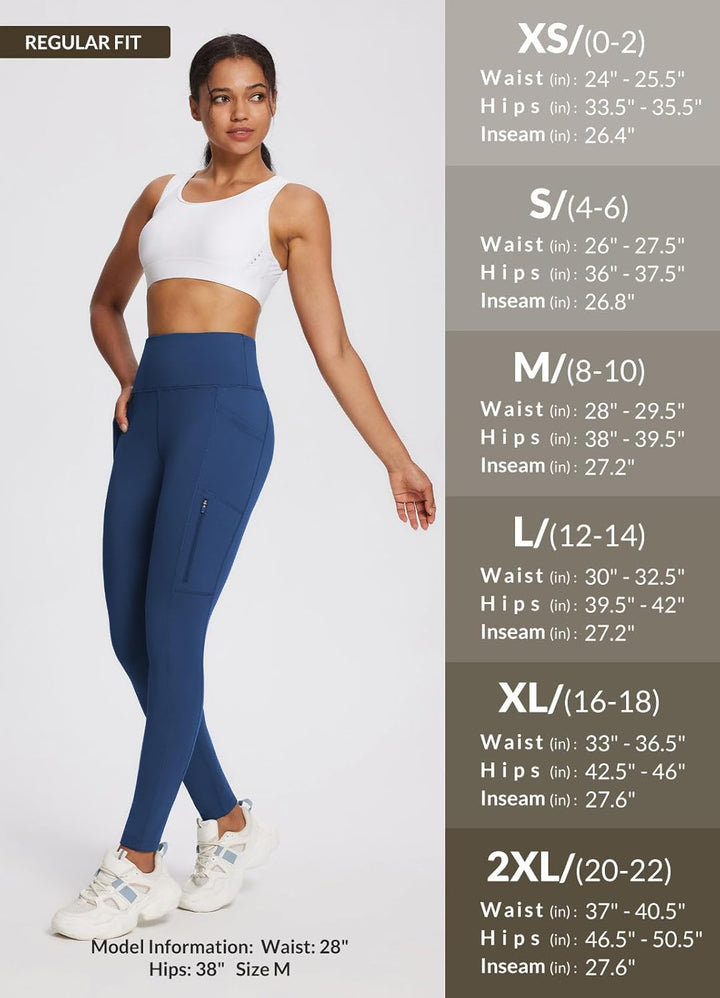 baleaf Damen Fleece gefütterte Leggings Wasserabweisend Hohe Taille Wanderleggings Thermo Leggings F