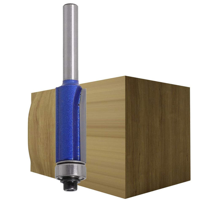 BIGP 4Pcs 6mm Schaft Bündigfräser, 1/4" 5/16" 3/8" 1/2" Schneiden Durchmesser Holz Fräser Router Bit