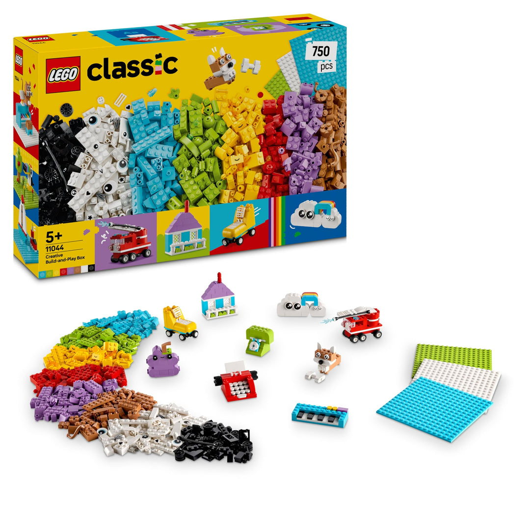 LEGO Classic Kreativset zum Bauen und Spielen - Set mit bunten Bausteinen - Baue EIN Haus, Hund, Lös