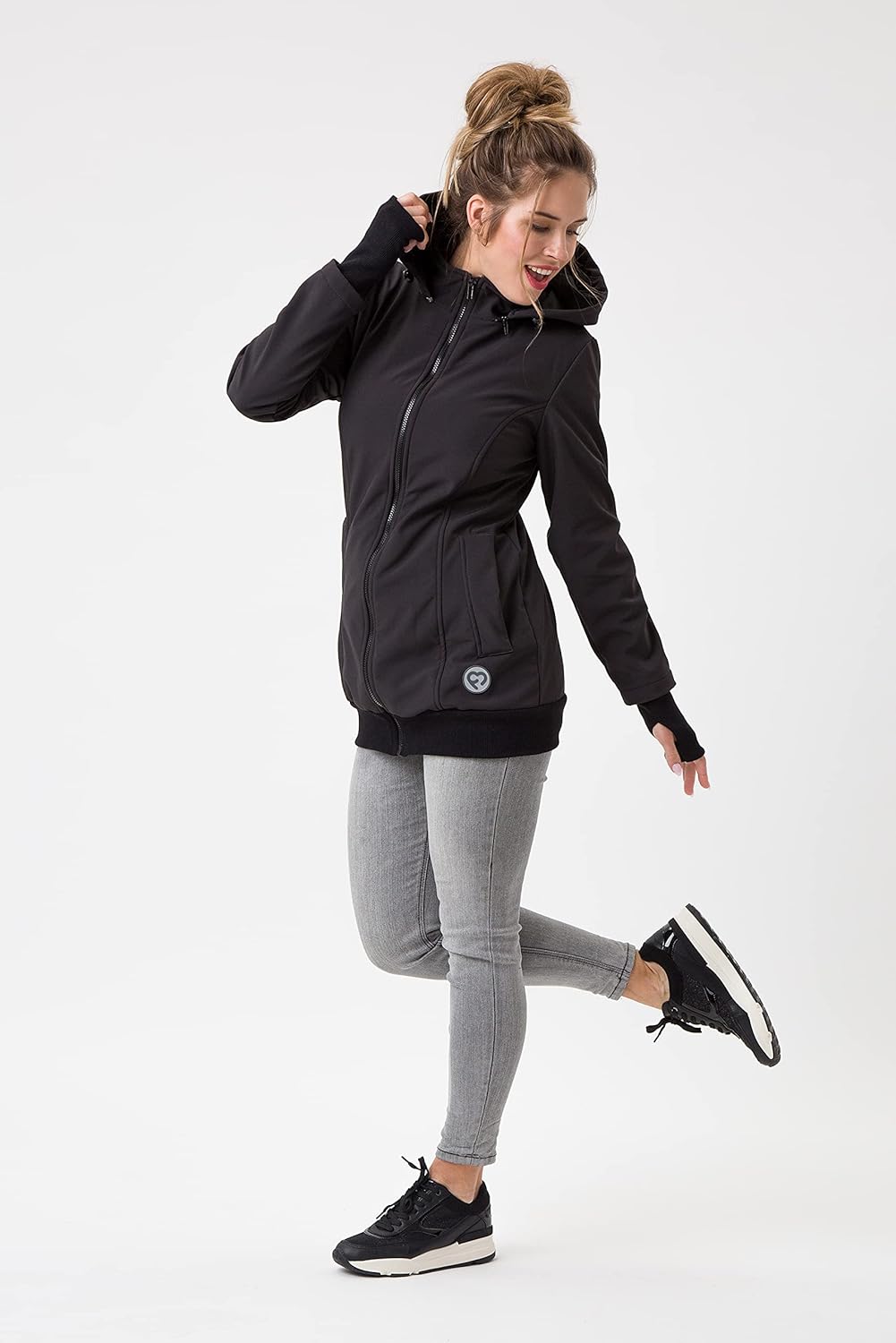 fun2bemum EVEREST 6in1 BACK/FRONT Softshell Jacke, Tragejacke, Babytragejacke,Schwangerschaftsjacke