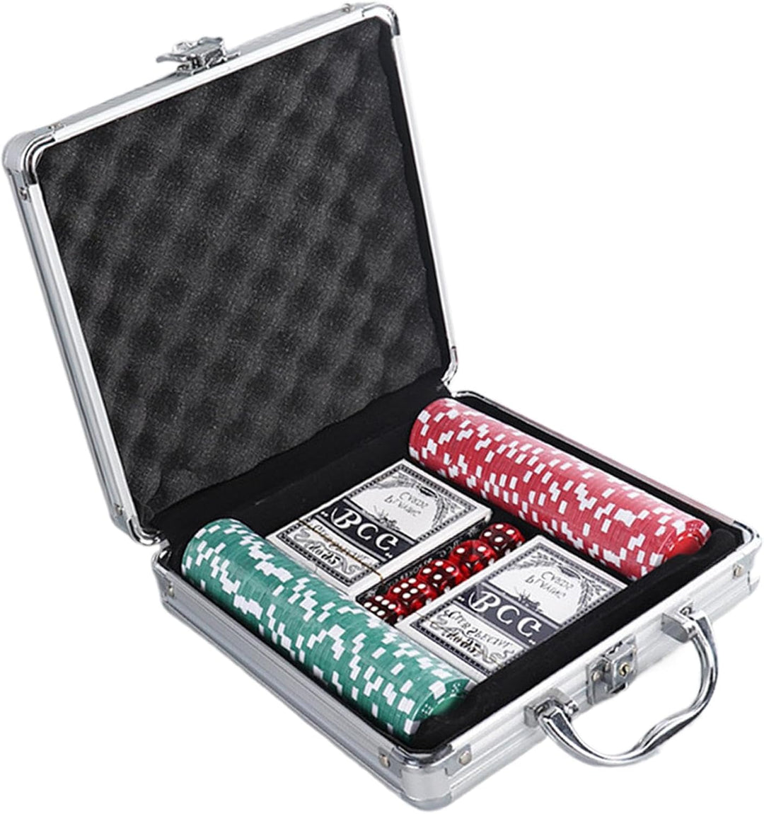 Pokerchips-Set Mit Etui | Blackjack-Poker-Chips-Set | Pokerset Für Kartenclubs, Hochwertiges Pokerch