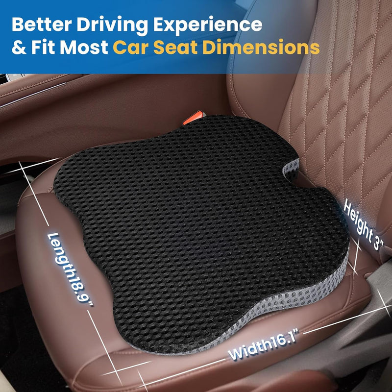 QUTOOL Autositzkissen,keilkissen Auto,Ergonomisches Sitzkissen Sitzkeilkissen Fahrersitz , Memory Fo