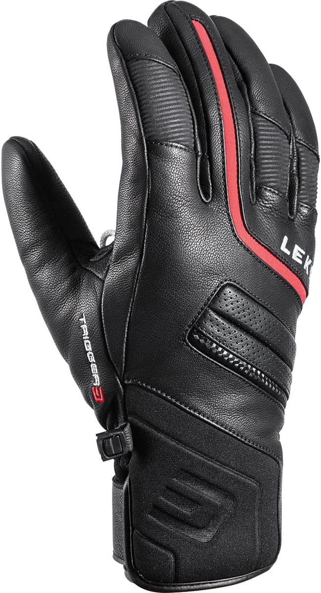 LEKI Worldcup Race Speed 3D Handschuhe Skihandschuhe Fingerhandschuhe 1 Schwarz/Rot., 1 Schwarz/Rot.