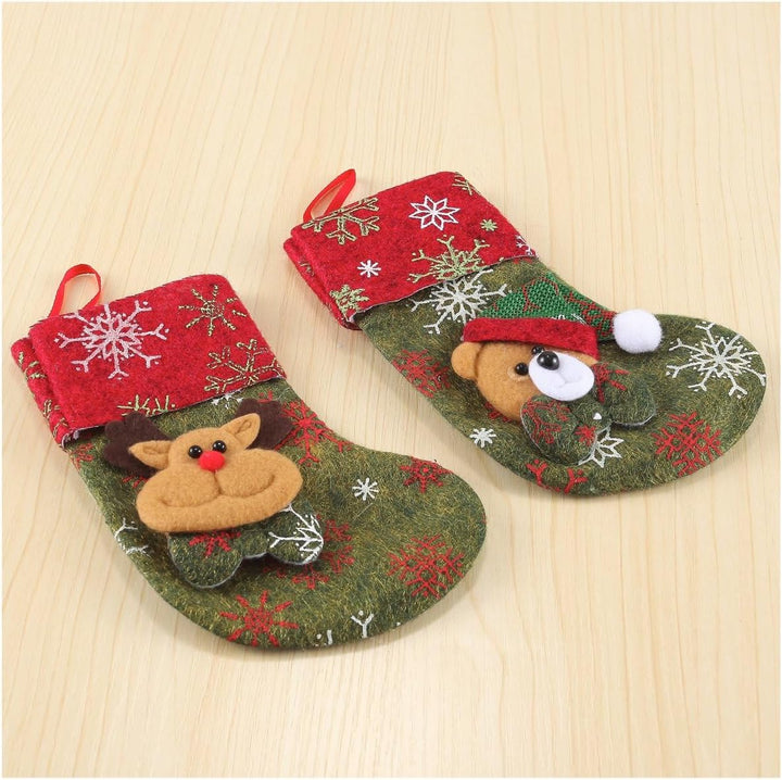 JOYIN 12 Stück Mini Weihnachtsstrumpf - 3D Nikolausstrumpf -Nikolausstiefel für Weihnachtsdekoration