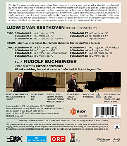 Buchbinder: Beethoven Klaviersonaten Vol. 3 (Salzburger Festspiele 2014), Blu-ray