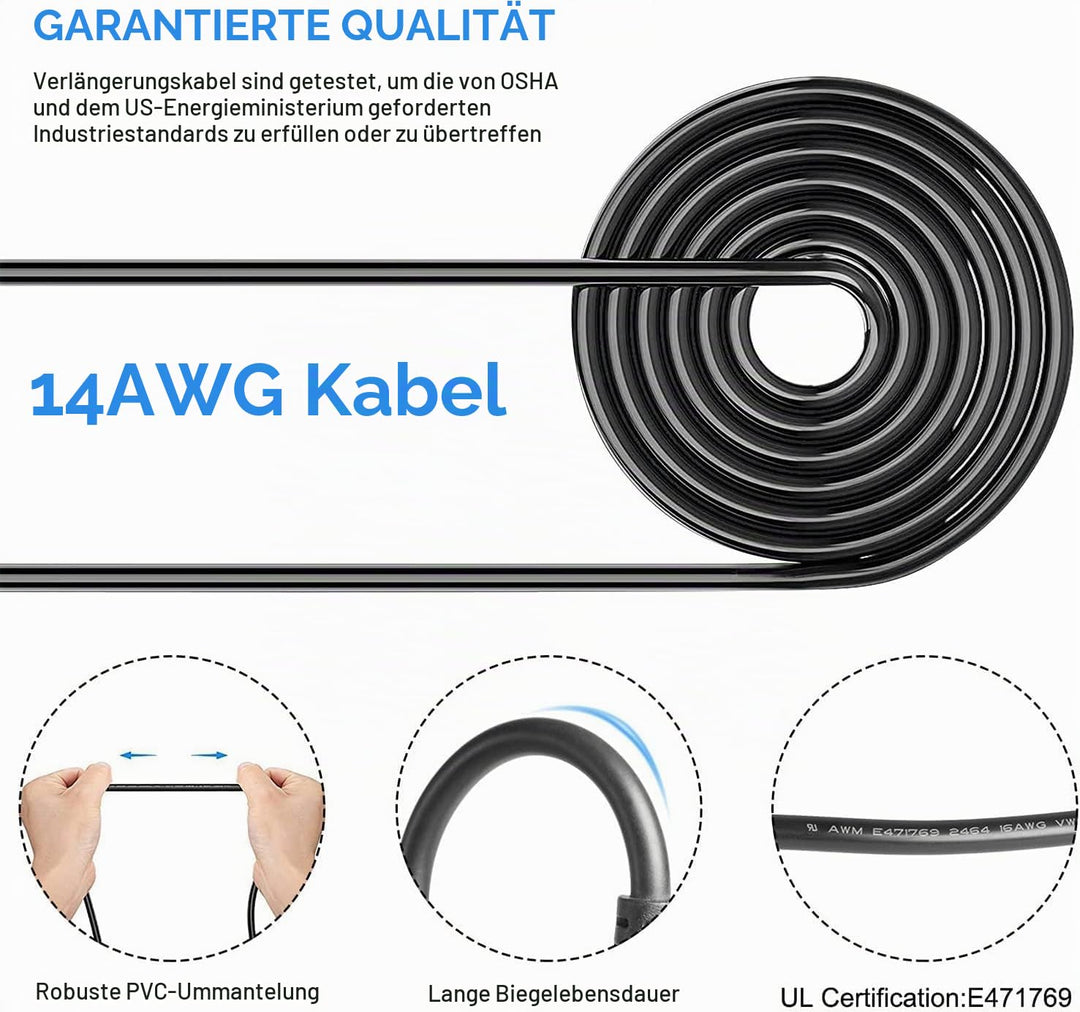 KFD 8,0MM Verlängerungskabel Solarpanel SolarSaga 100 von Jackery Solarmodul Kabel für Jackery 60W 1
