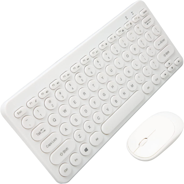 ciciglow Kabellose Tastatur- und Maus-Kombination, 2,4 GHz Kabellose Ergonomische Tastatur-Maus 78 T