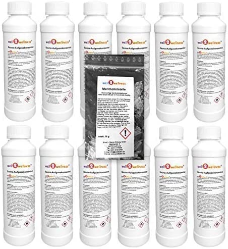 Sauna-Aufguss-Set 'Klassik + Wellness' mit 12 x 250 ml + gratis 10g