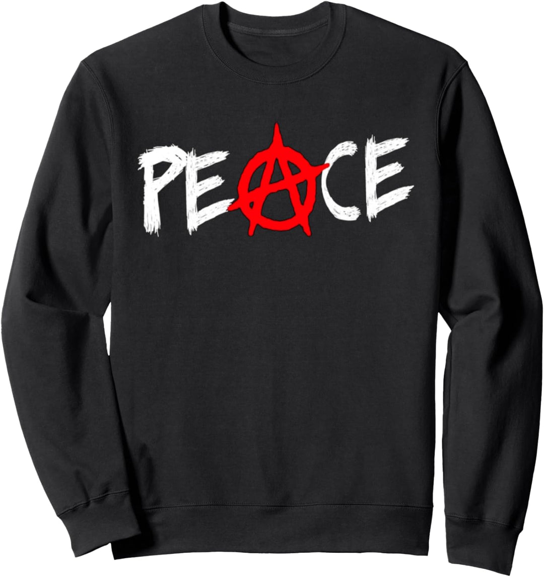 Peace Punk Anarchie Anarcho A Zeichen Symbol in rot Sweatshirt